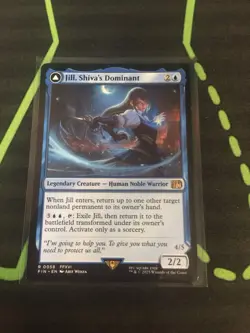 MTG Magic The Gathering Jill, Shivaâ€™s Dominant FIN Rare Blue Final Fantasy - Image 1
