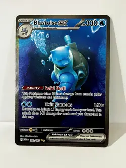 Blastoise ex 200/165 SV: 151 Special Illustration Rare SIR Holo Foil Pokemon TCG - Image 1