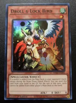 Droll & Lock Bird YuGiOh â€¢ Super Rare â€¢ RA02-EN006 NM 1st ed - Image 1