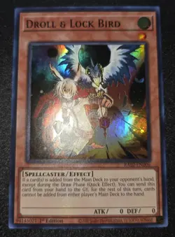 Droll & Lock Bird YuGiOh â€¢ Super Rare â€¢ RA02-EN006 NM 1st ed - Image 2