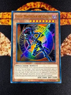 YUGIOH â€¢ DARK MAGICIAN OF CHAOS â€¢ ULTRA RARE â€¢ YGLD-ENC02 â€¢ 1st EDITION â€¢ VLP - Image 1