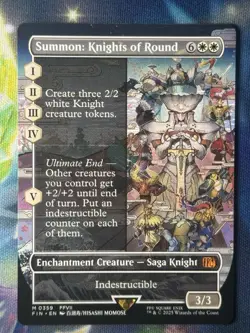 Magic the Gathering Summon: Knights of Round x Final Fantasy Borderless Card - Image 1