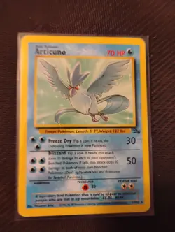 PokÃ©mon TCG Articuno Fossil Card 17/62 Regular 1999 Wizards Base Set Rare - Image 1