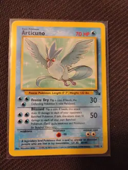 PokÃ©mon TCG Articuno Fossil Card 17/62 Regular 1999 Wizards Base Set Rare - Image 2