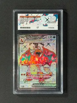 ACE 10 Charizard ex 215/197 PokÃ©mon Card Sv03: Obsidian Flames Holo GEM MINT - Image 1