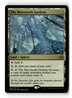 MTG Foil The Mycosynth Gardens - Prerelease Moderately Played English - Image 1