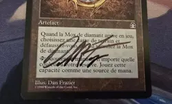 Mox Diamond Signed Dan Frazier French Moderately Played Magic The Gathering MTG - Image 4