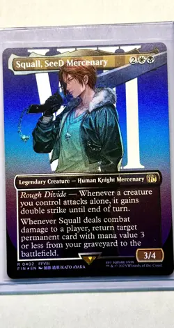 MTG Magic The Gathering FIN Final Fantasy Borderless Foil Squall SeeD Mercenary - Image 2