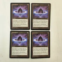 MTG LOTUS PETAL (x4) Tempest Regular 1997 Vintage Magic The Gathering  - Image 1