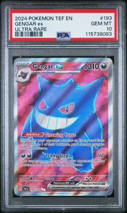 POKEMON PSA 10 2024 Temporal Forces Gengar ex 193/162 Ultra Rare *8083 - Image 1