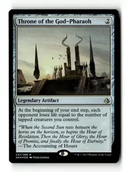 MTG Foil Throne of the God-Pharaoh - Prerelease Moderately Played English - Image 1