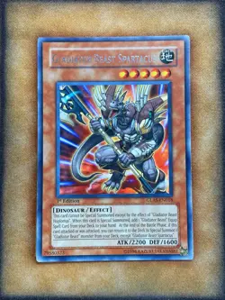 Yugioh Gladiator Beast Spartacus GLAS-EN018 Rare 1st Ed NM - Image 1