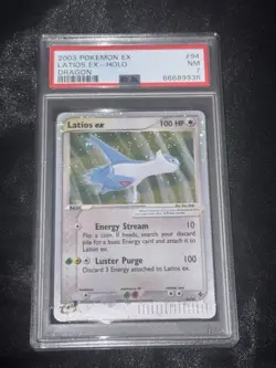 Pokémon EX Dragon Latios Holo Ultra Rare Card #94/97 2003 PSA 7 - Image 1