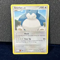 Snorlax 37/130 Non-Holo Rare Diamond & Pearl Pokemon Card - Image 3
