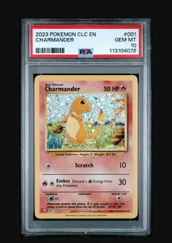 Pokemon Charmander CLC 001/034 Holo 2023 Classic Collection Card PSA 10 CLC - Image 1