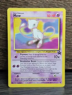 Pokemon Card - Mew #8 WoTC Black Star Promo Vintage Pokemon TCG LP - Image 4