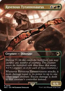 Ravenous Tyrannosaurus (Borderless) -Foil Near Mint MTG - Image 1
