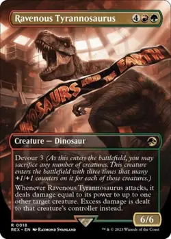 Ravenous Tyrannosaurus (Borderless) -Foil Near Mint MTG - Image 2