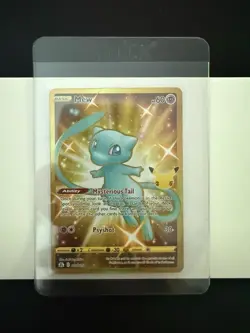 Pokémon Gold Mew TCG Celebrations Holo Card 025/025 Mint Condition - Image 1