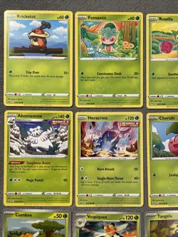 Grass Type Pokemon Cards Lot Includes Rare Holos Reverse Holos Tsareena Shrifty+ - Image 22