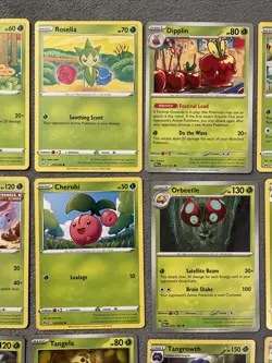 Grass Type Pokemon Cards Lot Includes Rare Holos Reverse Holos Tsareena Shrifty+ - Image 23