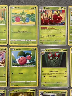 Grass Type Pokemon Cards Lot Includes Rare Holos Reverse Holos Tsareena Shrifty+ - Image 3