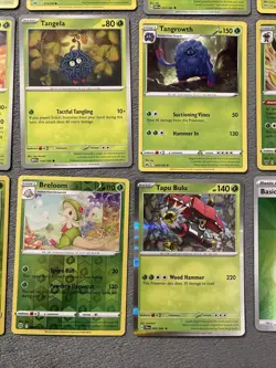 Grass Type Pokemon Cards Lot Includes Rare Holos Reverse Holos Tsareena Shrifty+ - Image 6