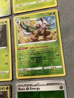 Grass Type Pokemon Cards Lot Includes Rare Holos Reverse Holos Tsareena Shrifty+ - Image 9