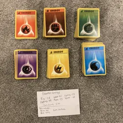 Pokémon Vintage Energy 200+ Lot Of Cards TCG Base Set 1 & 2 Gym Challenge - Image 1