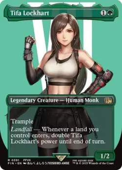 MTG English Tifa Lockhart (Borderless) NM Normal Universes Beyond: FINAL FANTASY - Image 2