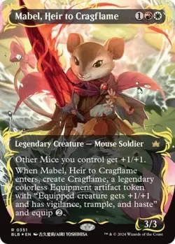 MTG English Mabel, Heir to Cragflame (Borderless) (Raised Foil) NM Foil - Image 2