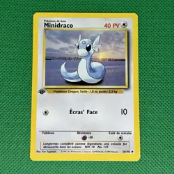 Pokemon Card - 1st Edition Base Set Minidraco Dratini 26/102 French Near Mint - Image 1