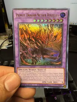 Yugioh Primite Dragon Nether Berzelius DUAD-EN035 Duelist's Advance 1st Edition - Image 1