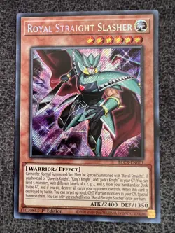 Yugioh Royal Straight Slasher BLCR-EN001 Secret Rare 1st Edition Near Mint - Image 2