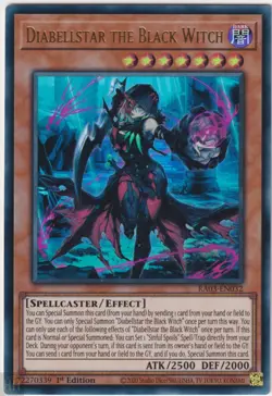 RA03-EN032 Diabellstar The Black Witch Ultra Rare YuGiOh Card 1st Edition Mint - Image 2