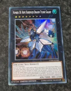 Yu-Gi-Oh Number 38: Hope Harbinger Dragon Titanic Galaxy CYHO-ENSE2 Super Rare - Image 1