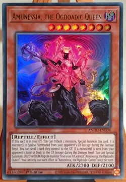 Amunessia, the Ogdoadic Queen ultra rare Angu-En008 Ancient Guardians 1st ed - Image 1