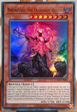 Amunessia, the Ogdoadic Queen ultra rare Angu-En008 Ancient Guardians 1st ed - Image 3