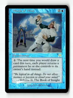 MTG Foil Words of Wind - Onslaught Moderately Played English - Image 1