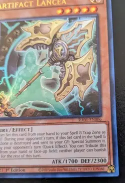 Artifact Lancea RA01-EN006 1st Edition Ultra Rare Rarity Collection Yu-Gi-Oh! - Image 5