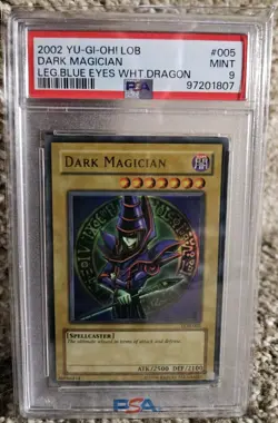 Yugioh 2002 Dark Magician LOB-005 Unlimited PSA 9 - Image 3