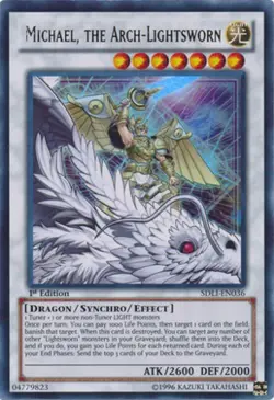 Yugioh! LP Michael, The Arch-Lightsworn - SDLI-EN036 - Ultra Rare - 1st Edition - Image 1