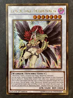 Yugioh PGL2-EN012 Blackwing Tamer - Obsidian Hawk Joe 1st Ed Gold Secret Rare NM - Image 3