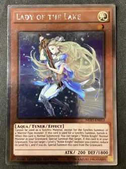 Yu-Gi-Oh TCG #NKRT-EN013 Lady of the Lake Limited Edition Platinum Rare MP - Image 3