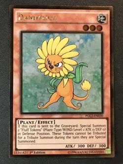 Yu-Gi-Oh TCG #PGL2-EN030 Dandylion 1st Edition Gold Rare LP - Image 3