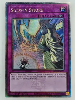 Yu Gi Oh - RA02-EN079 Solemn Strike - Quarter Century Secret Rare - Image 1