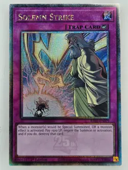 Yu Gi Oh - RA02-EN079 Solemn Strike - Quarter Century Secret Rare - Image 3