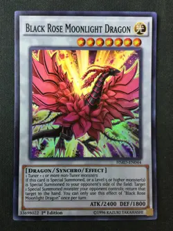 Yu-Gi-Oh TCG #HSRD-EN044 Black Rose Moonlight Dragon 1st Edition Super Rare LP - Image 1