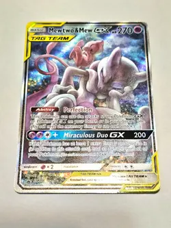 Mewtwo & Mew GX Tag Team SM191 English MINT Beautiful Card! NM+++ Mewtwo and Mew - Image 11