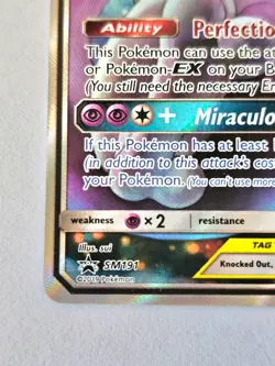 Mewtwo & Mew GX Tag Team SM191 English MINT Beautiful Card! NM+++ Mewtwo and Mew - Image 5